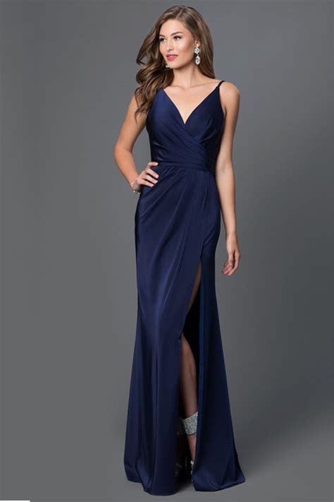 navy blue formal dresses women.